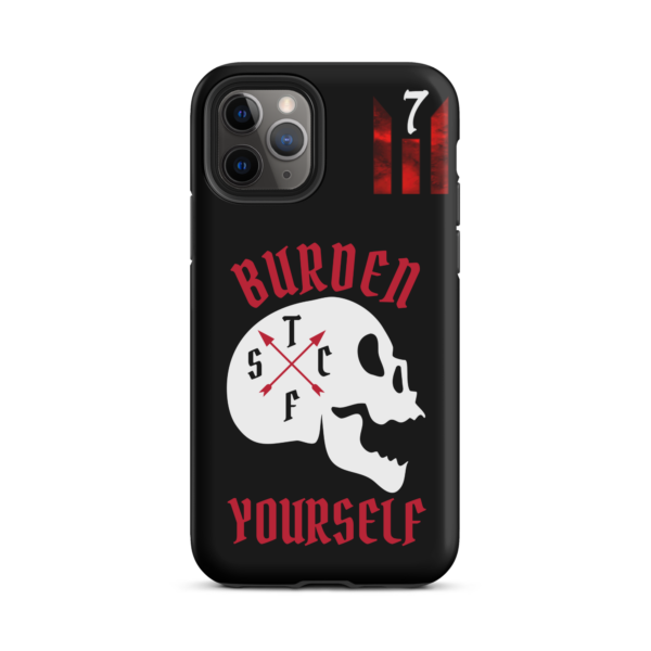 BURDEN YOURSELF BLACK Tough iPhone case - Image 4