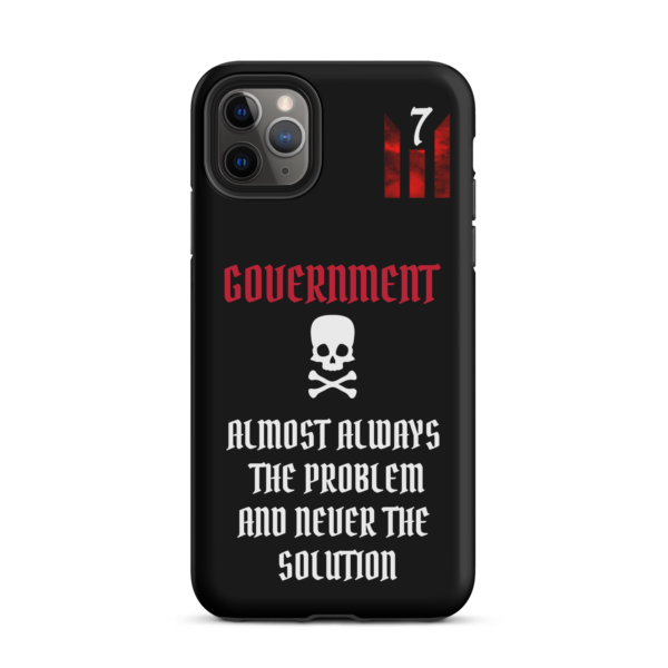 NEVER THE SOLUTION BLACK Tough iPhone case - Image 6
