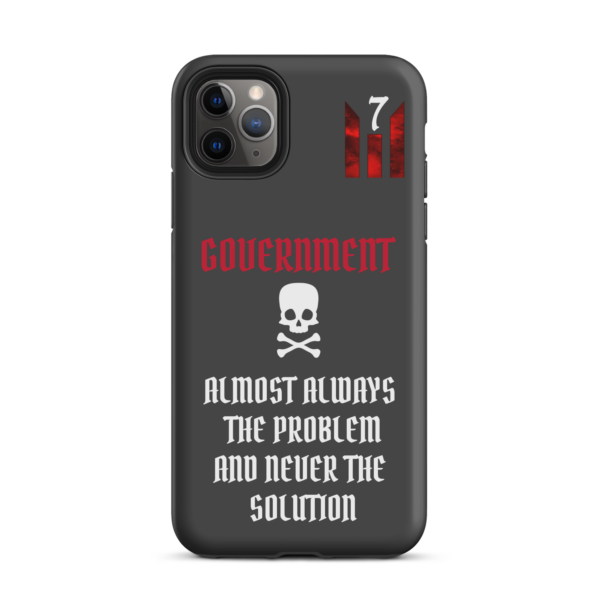 NEVER THE SOLUTION DARK GRAY Tough iPhone case - Image 6