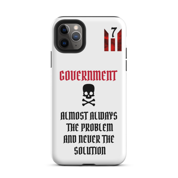 NEVER THE SOLUTION WHITE Tough iPhone case - Image 6
