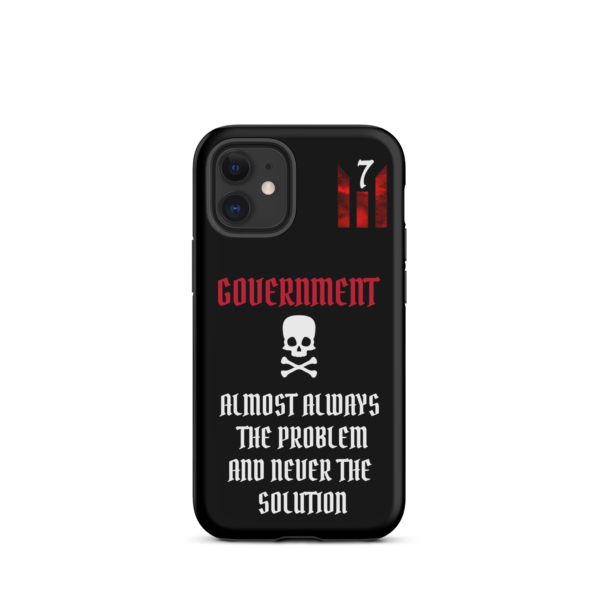 NEVER THE SOLUTION BLACK Tough iPhone case - Image 8