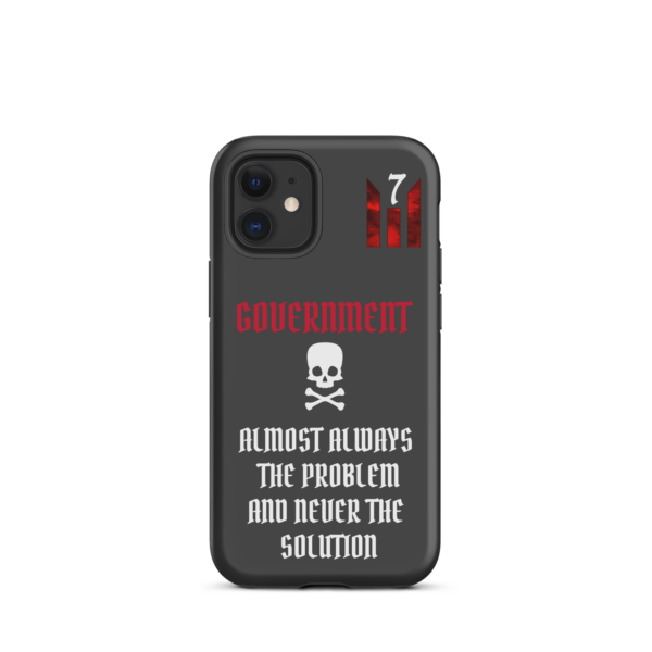 NEVER THE SOLUTION DARK GRAY Tough iPhone case - Image 8