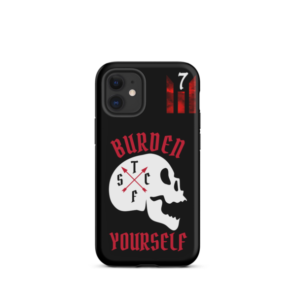 BURDEN YOURSELF BLACK Tough iPhone case - Image 8