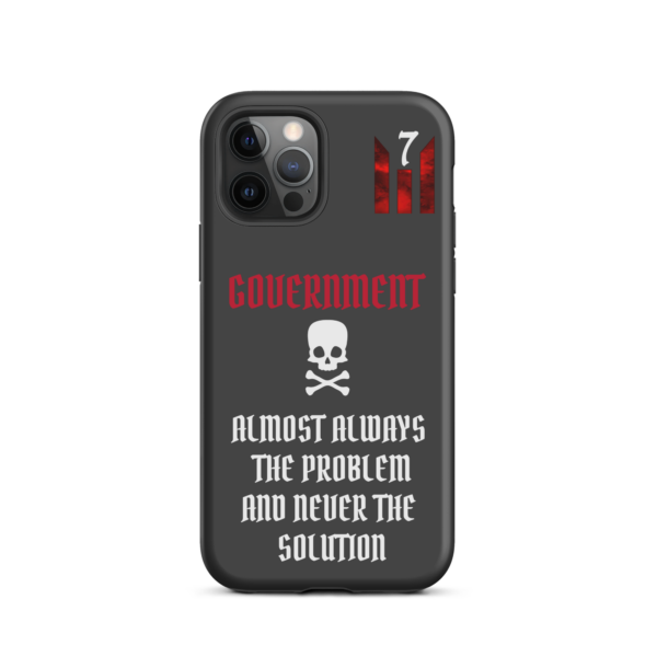 NEVER THE SOLUTION DARK GRAY Tough iPhone case - Image 12