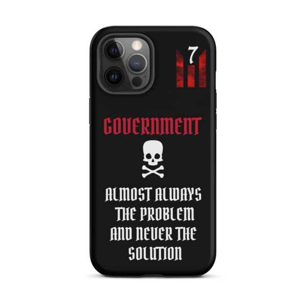 NEVER THE SOLUTION BLACK Tough iPhone case - Image 14