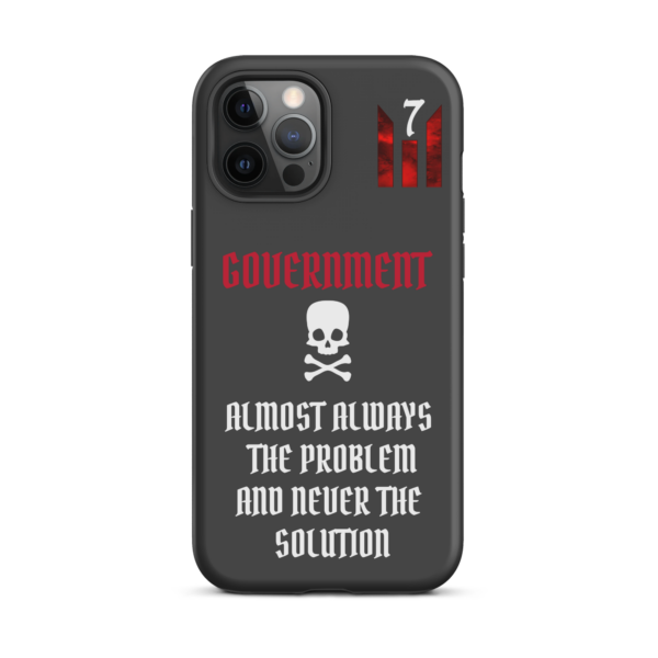 NEVER THE SOLUTION DARK GRAY Tough iPhone case - Image 14