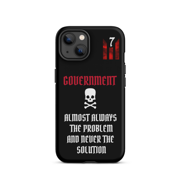 NEVER THE SOLUTION BLACK Tough iPhone case - Image 18