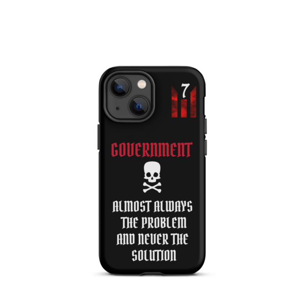 NEVER THE SOLUTION BLACK Tough iPhone case - Image 16