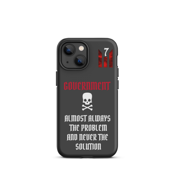 NEVER THE SOLUTION DARK GRAY Tough iPhone case - Image 16