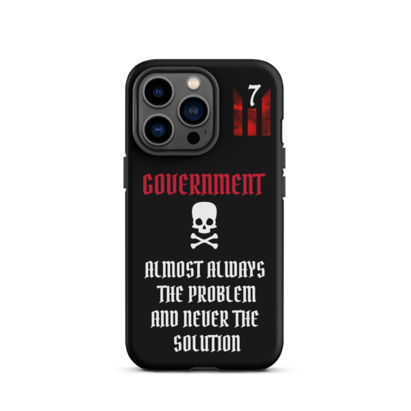 NEVER THE SOLUTION BLACK Tough iPhone case - Image 20