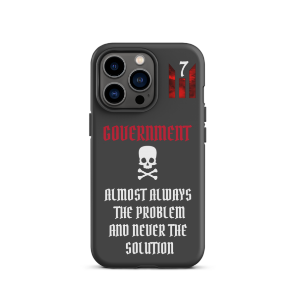 NEVER THE SOLUTION DARK GRAY Tough iPhone case - Image 20