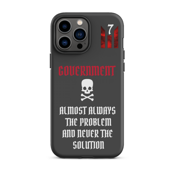 NEVER THE SOLUTION DARK GRAY Tough iPhone case - Image 22