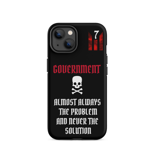 NEVER THE SOLUTION BLACK Tough iPhone case - Image 24