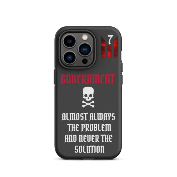 NEVER THE SOLUTION DARK GRAY Tough iPhone case - Image 28