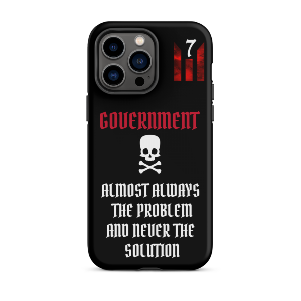 NEVER THE SOLUTION BLACK Tough iPhone case - Image 30