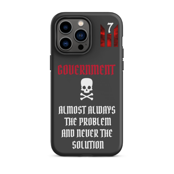 NEVER THE SOLUTION DARK GRAY Tough iPhone case - Image 30