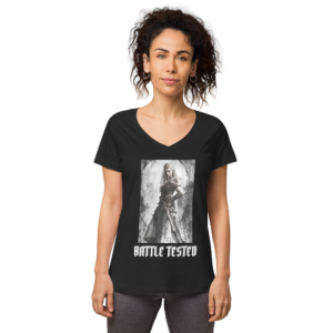 BATTLE TESTED Women’s fitted v-neck t-shirt