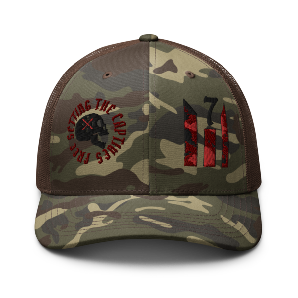 BLACK SKULL Camouflage trucker hat - Image 3